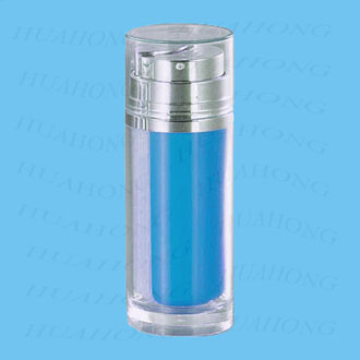 dual/double tube acrylic lotion bottle